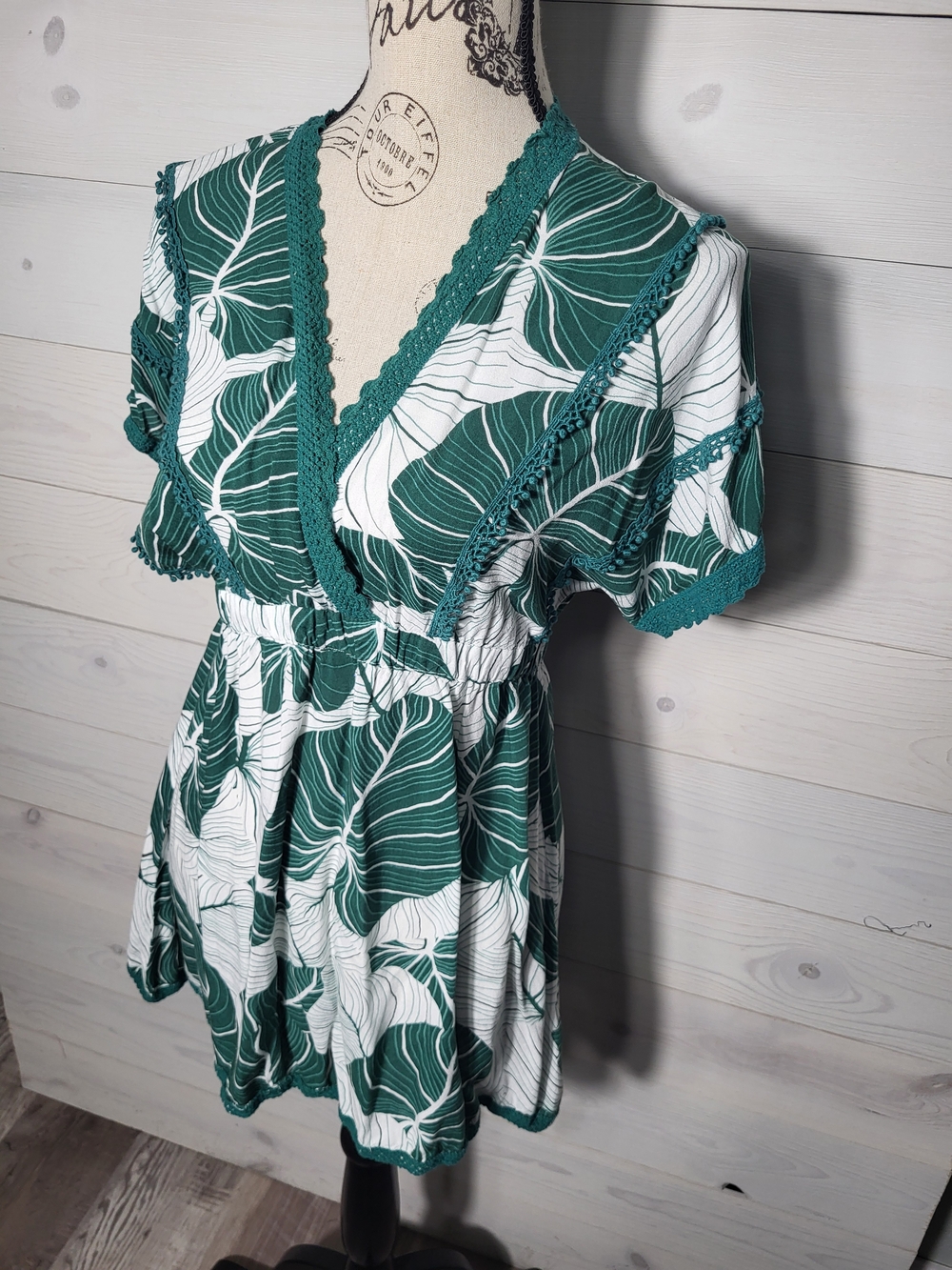Women's Tunic Top Tropical Viscose Crochet BOHO Beachy Swim Cover.
